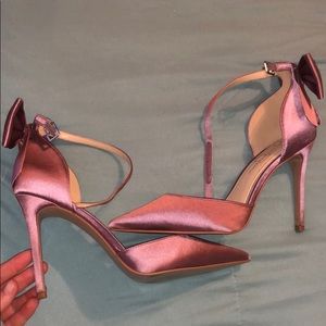 Light Purple Bow Heels